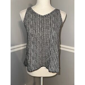 Old Navy Tank Top Girls Size L 10-12 Swing Tribal Sleeveless V Neck 100% Cotton